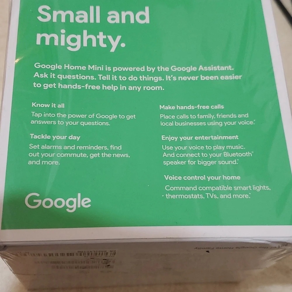 Google Home Mini, Charcoal 1st Gen, New in Box